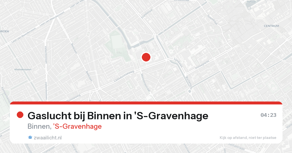 Gaslucht bij Binnen in 'S-Gravenhage — 25 aug 2026