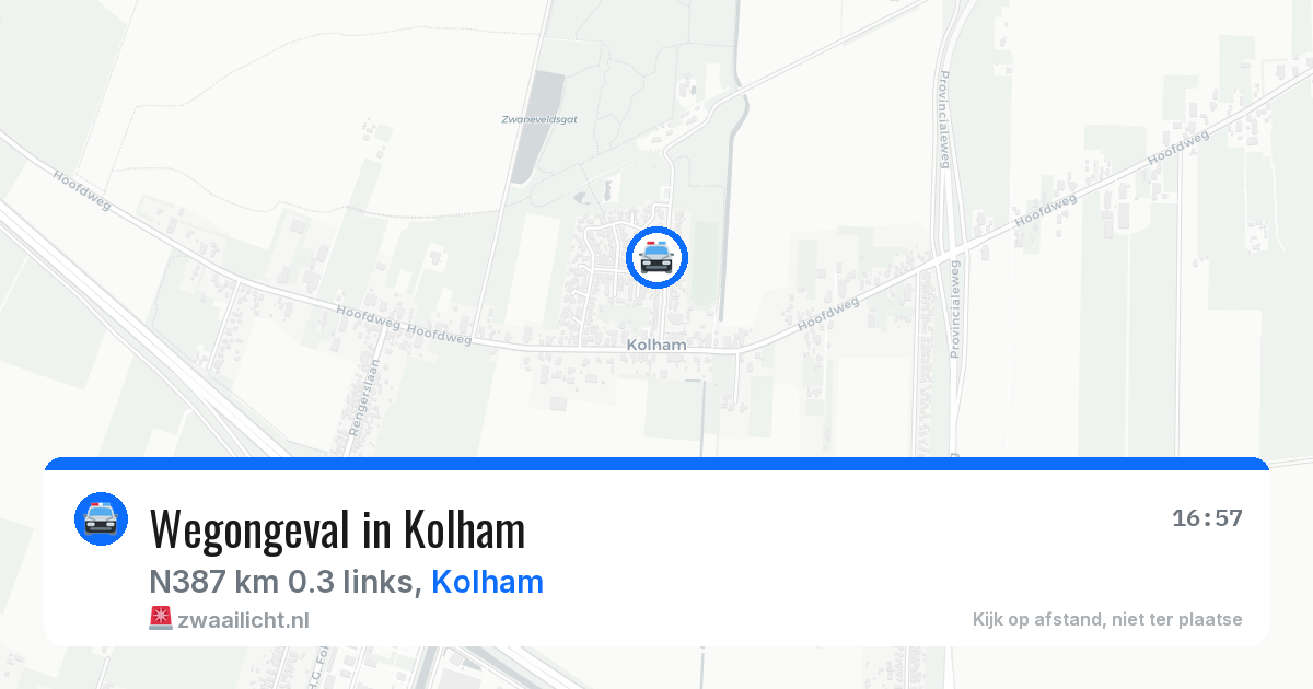 Wegongeval in Kolham — 16 jun 2026