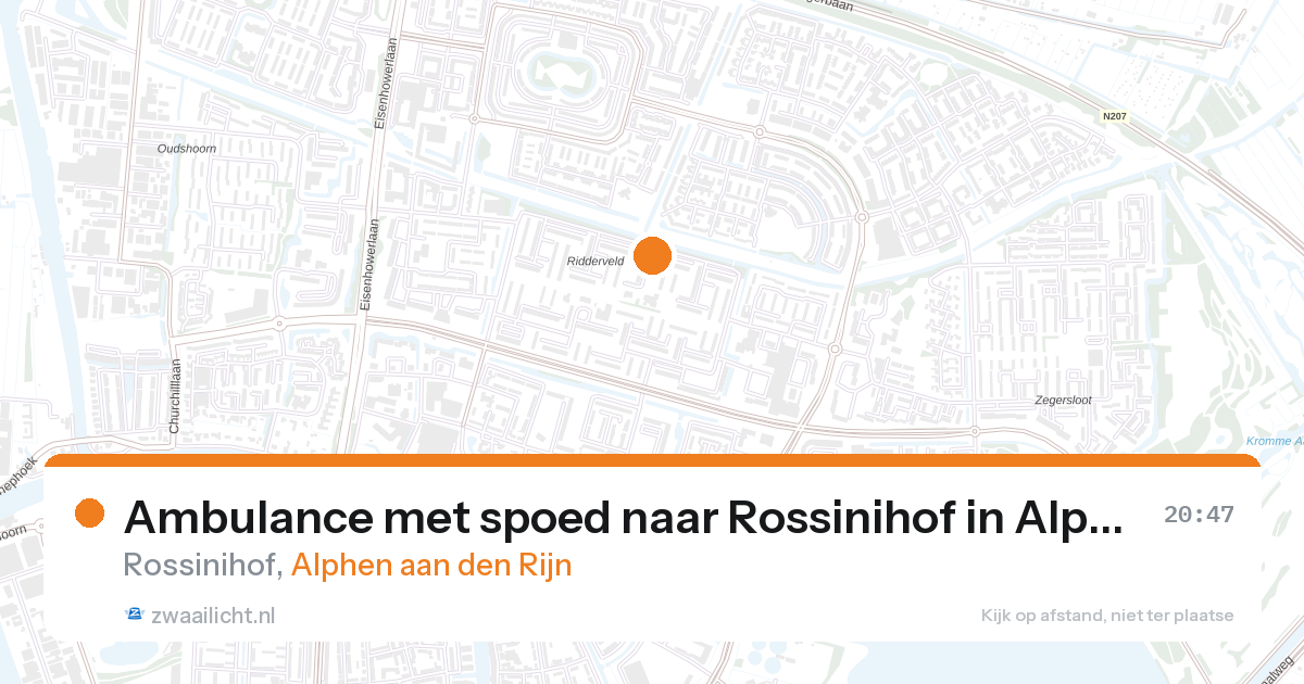 Ambulance met spoed naar Rossinihof in Alphen aan den Rijn — 22 mrt 2026