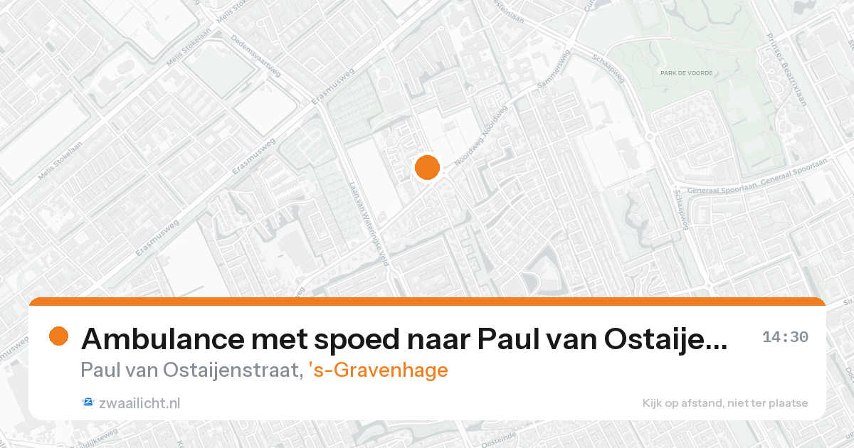 Ambulance met spoed naar Paul van Ostaijenstraat in 's-Gravenhage — 18 aug 2026