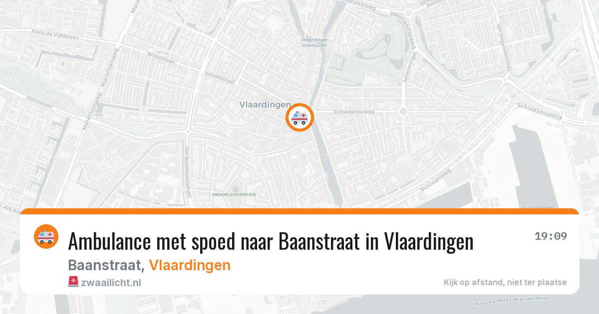 Ambulance met spoed naar Baanstraat in Vlaardingen — 11 jun 2026