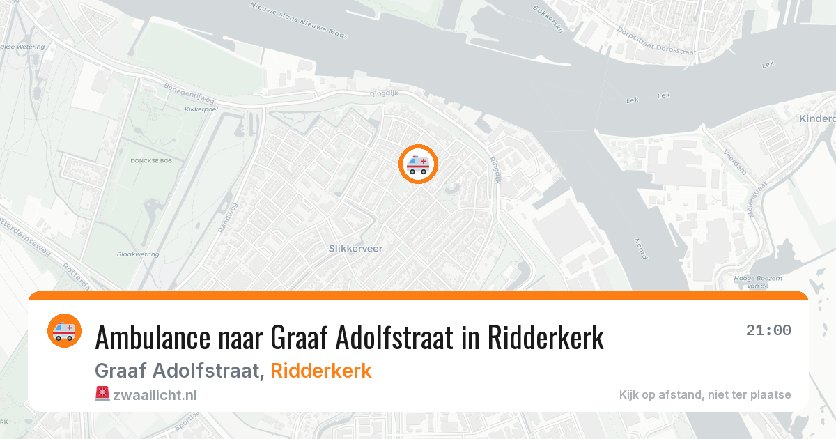 Ambulance naar Graaf Adolfstraat in Ridderkerk — 22 mrt 2026