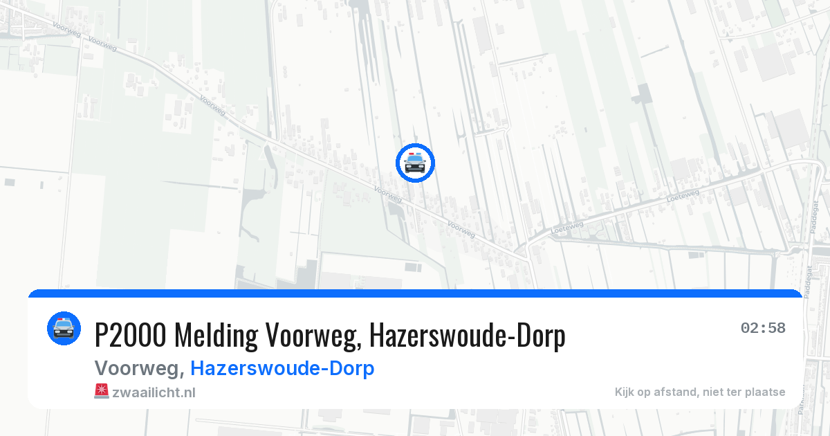 P2000 Melding Voorweg, Hazerswoude-Dorp — 4 jul 2026