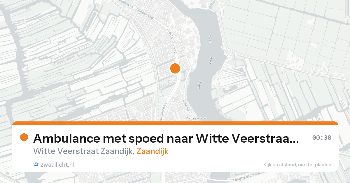 Ambulance met spoed naar Witte Veerstraat Zaandijk in Zaandijk — 15 aug 2026