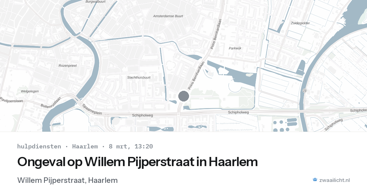 Ongeval op Willem Pijperstraat in Haarlem — 8 mrt 2026