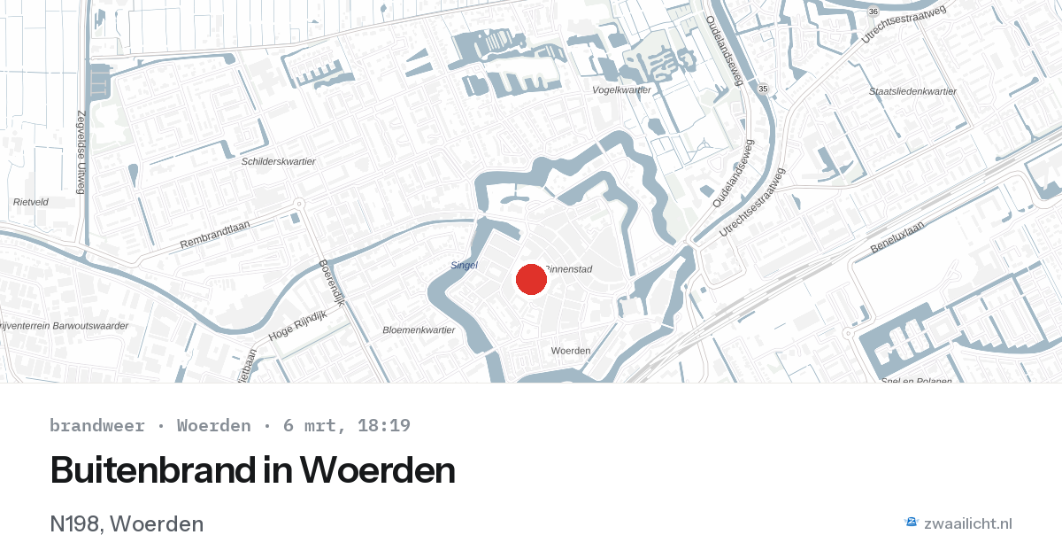 Buitenbrand in Woerden — 6 mrt 2026