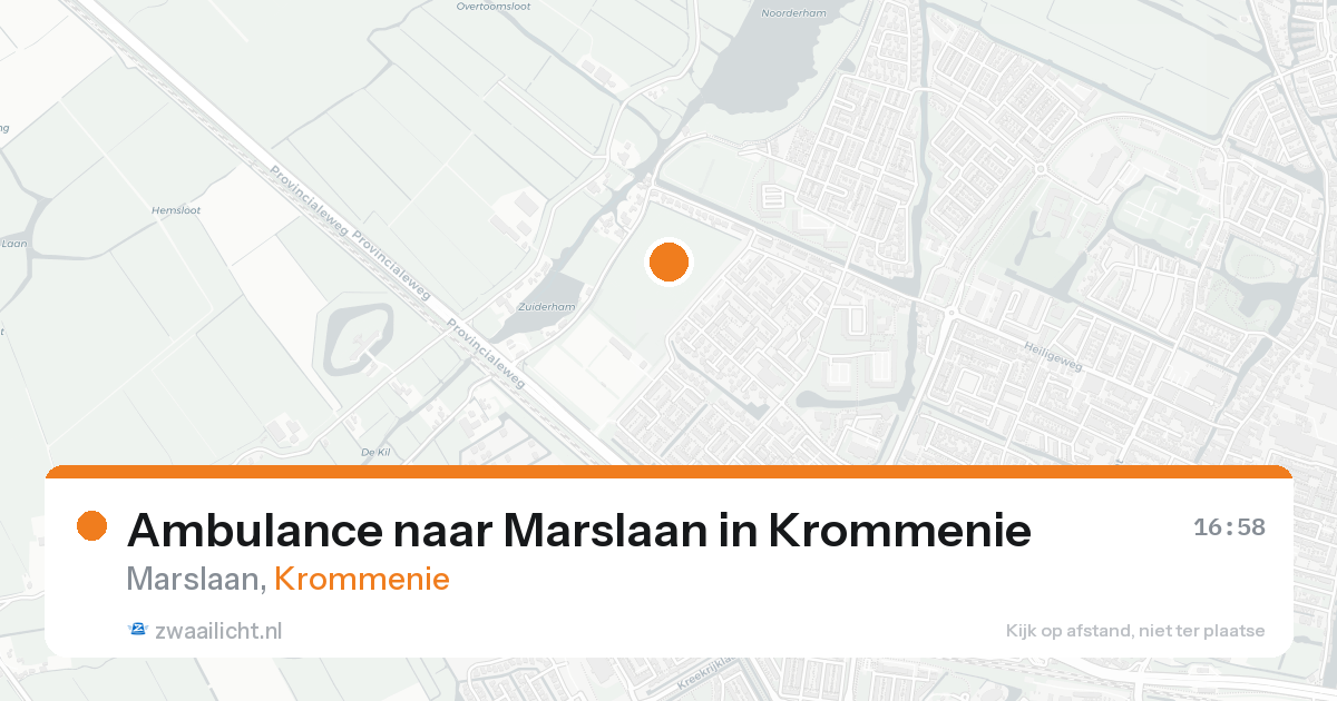 Ambulance naar Marslaan in Krommenie — 24 aug 2026