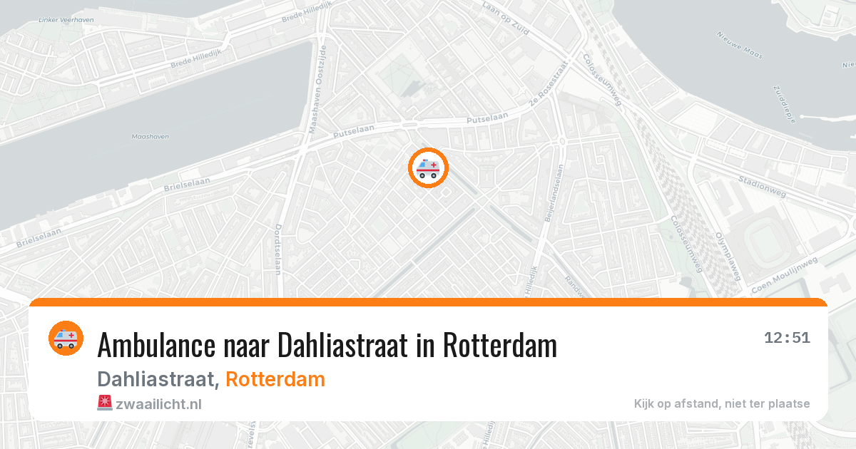 Ambulance naar Dahliastraat in Rotterdam — 7 aug 2026