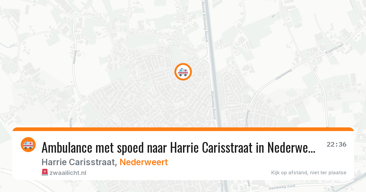 Ambulance met spoed naar Harrie Carisstraat in Nederweert — 24 jul 2026