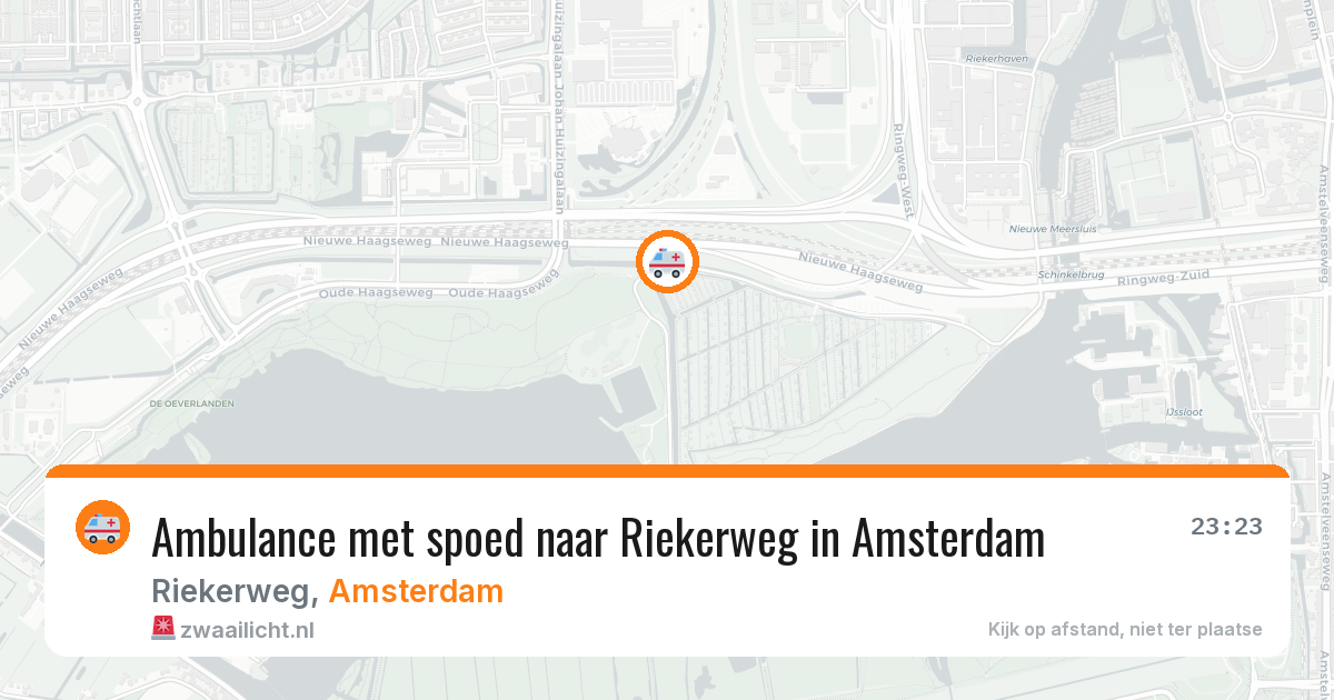 Ambulance met spoed naar Riekerweg in Amsterdam — 25 apr 2026