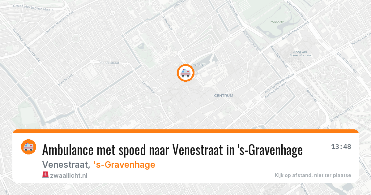 Ambulance met spoed naar Venestraat in 's-Gravenhage — 27 jun 2026