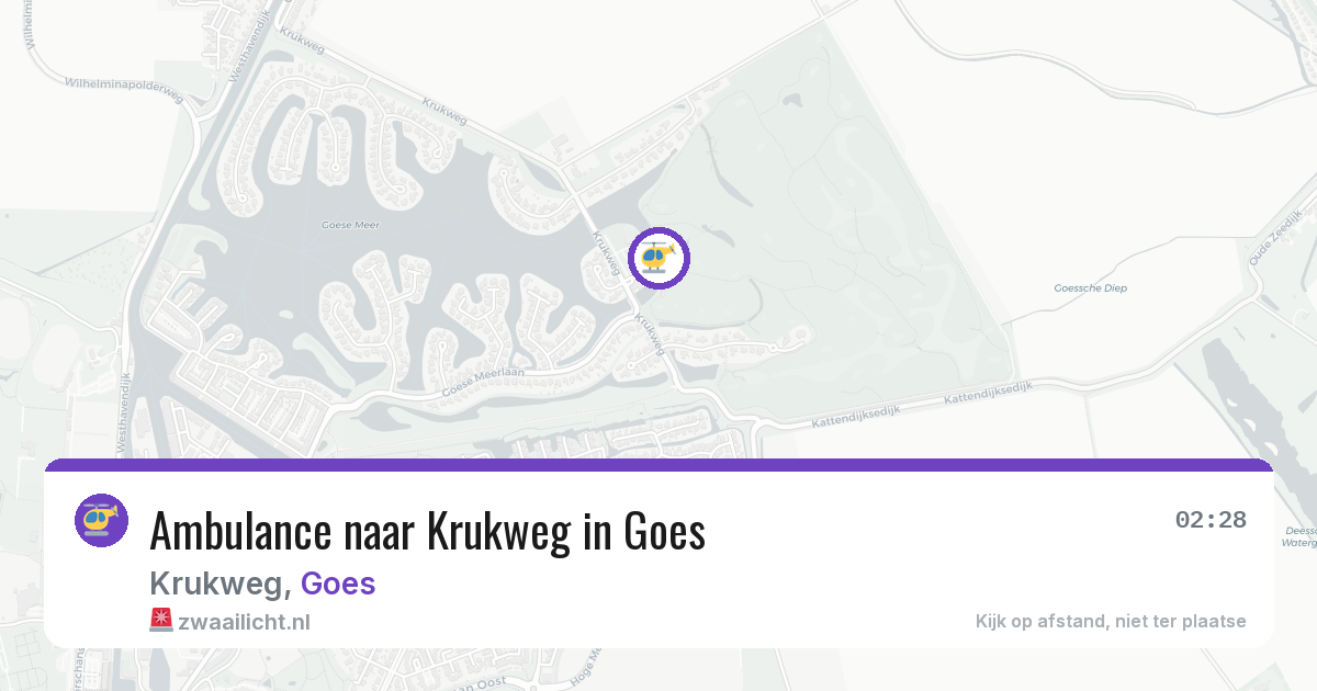 Ambulance naar Krukweg in Goes — 31 jul 2026