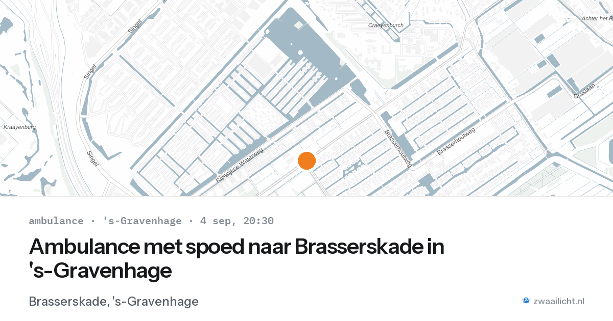 Ambulance met spoed naar Brasserskade in 's-Gravenhage — 4 sep 2026