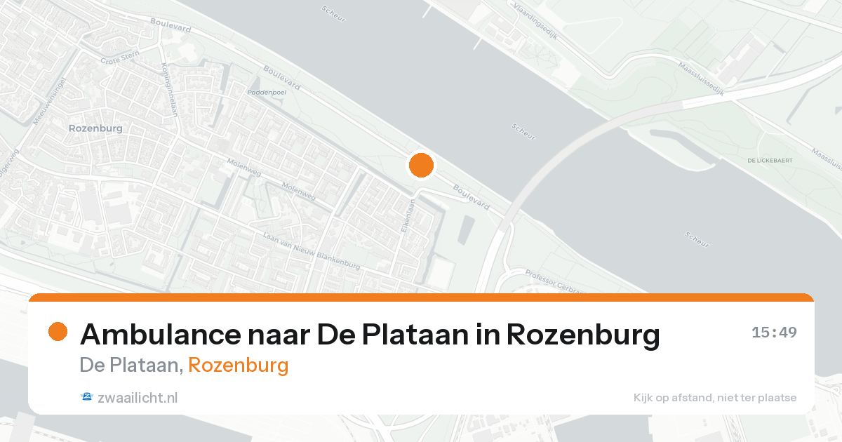 Ambulance naar De Plataan in Rozenburg — 16 aug 2026