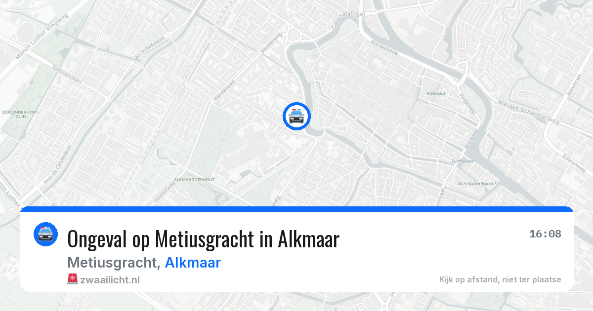 Ongeval op Metiusgracht in Alkmaar — 23 jul 2026