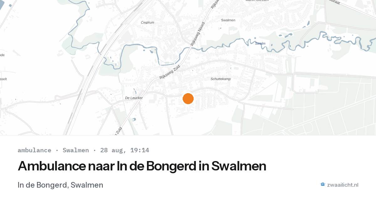 Ambulance naar In de Bongerd in Swalmen — 28 aug 2026