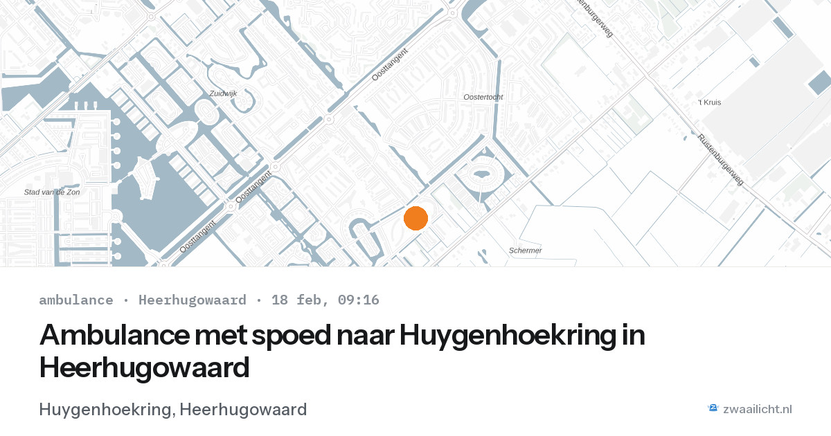 Ambulance met spoed naar Huygenhoekring in Heerhugowaard — 18 feb 2026