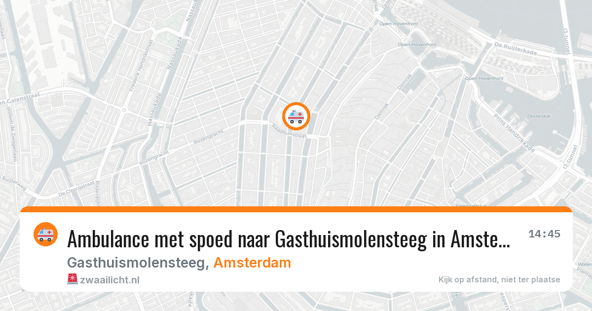 Ambulance met spoed naar Gasthuismolensteeg in Amsterdam — 27 apr 2026