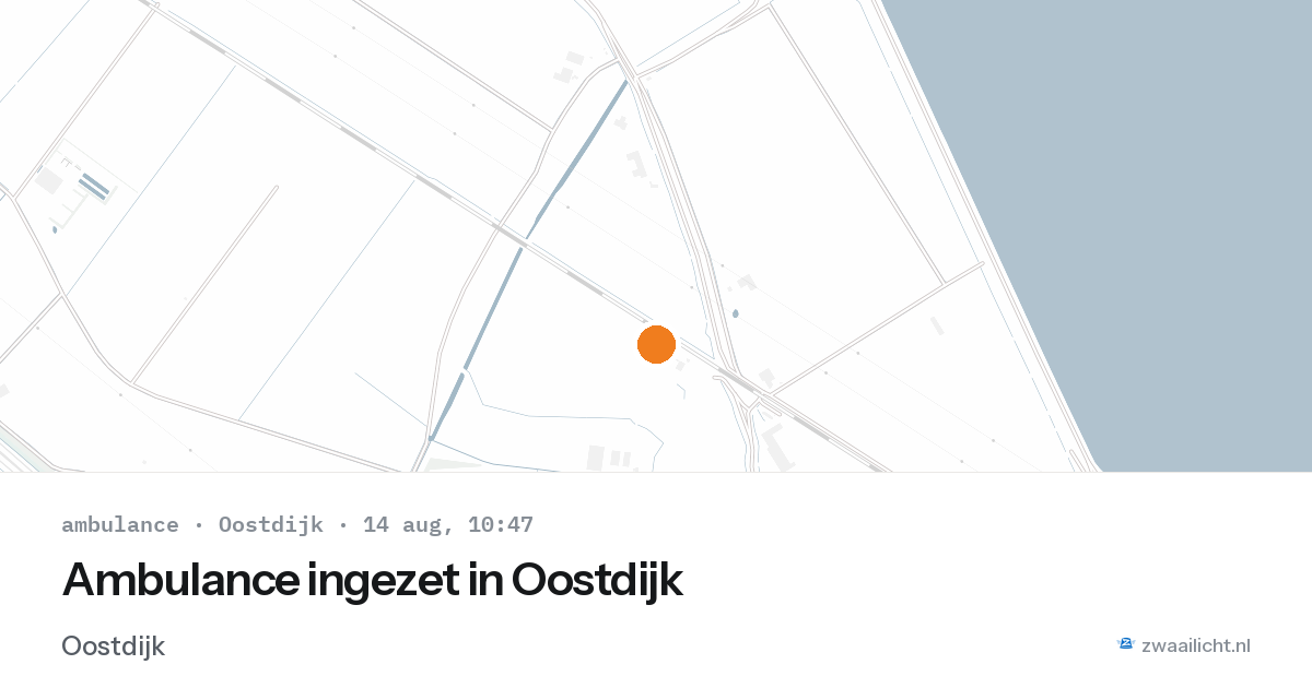 Ambulance ingezet in Oostdijk — 14 aug 2026