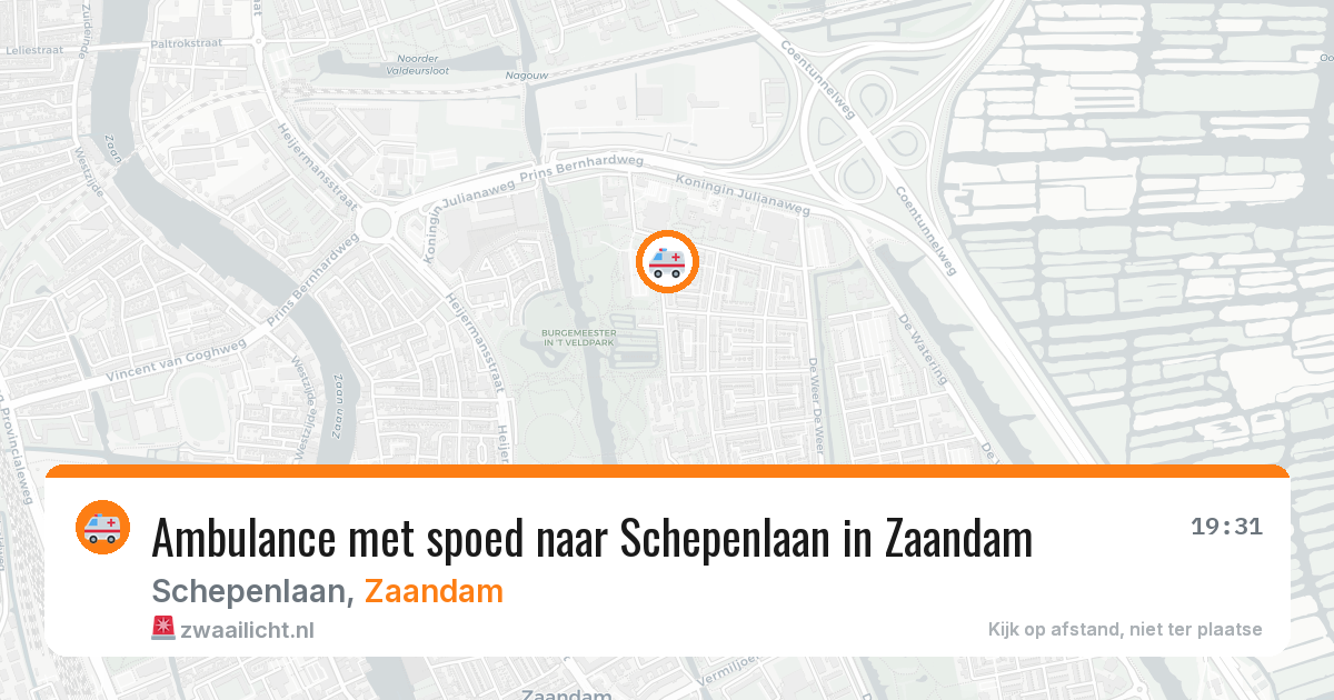 Ambulance met spoed naar Schepenlaan in Zaandam — 1 jul 2026