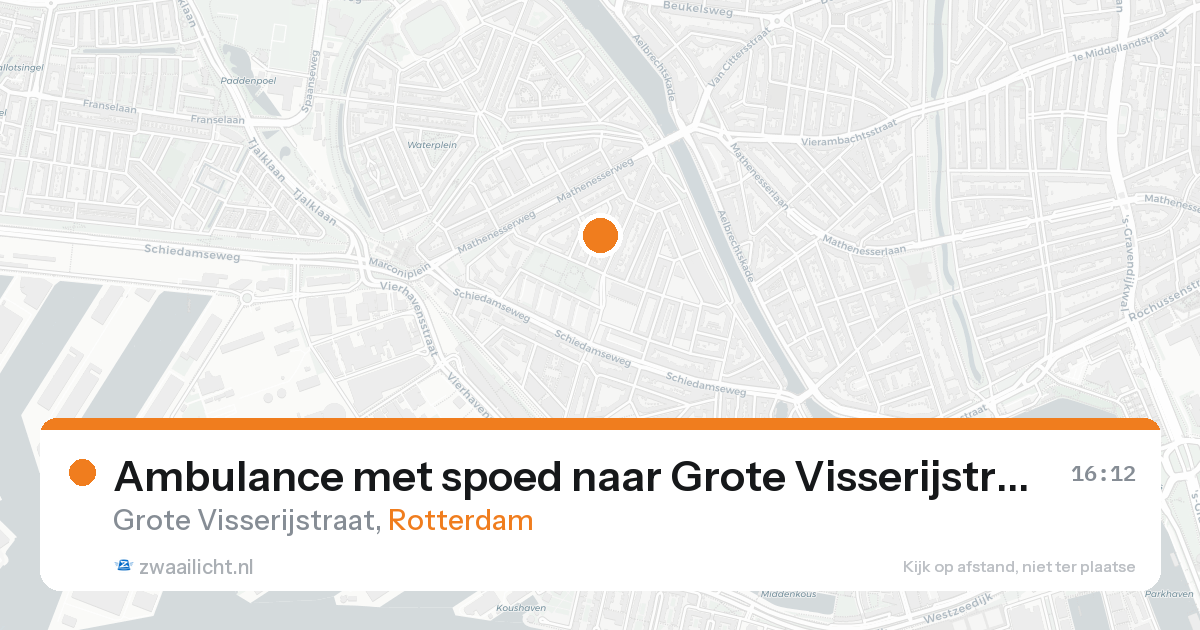Ambulance met spoed naar Grote Visserijstraat in Rotterdam — 31 mei 2026