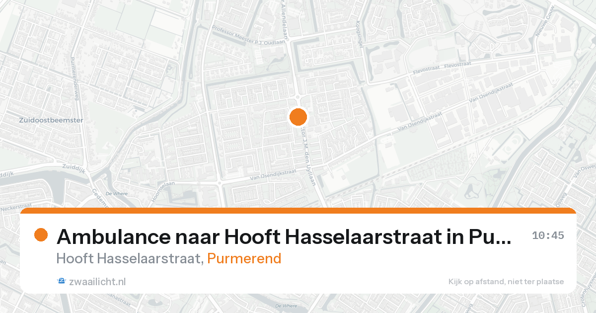 Ambulance naar Hooft Hasselaarstraat in Purmerend — 29 mei 2026