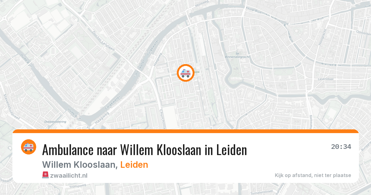 Ambulance naar Willem Klooslaan in Leiden — 18 jul 2026