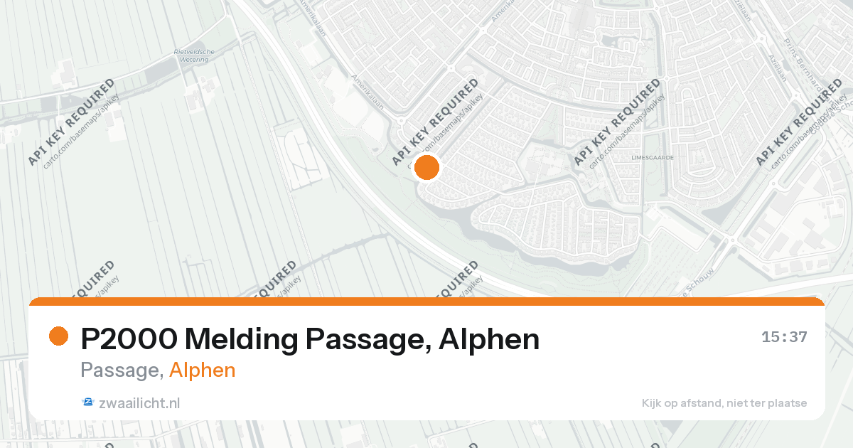 P2000 Melding Passage, Alphen — 28 mei 2026