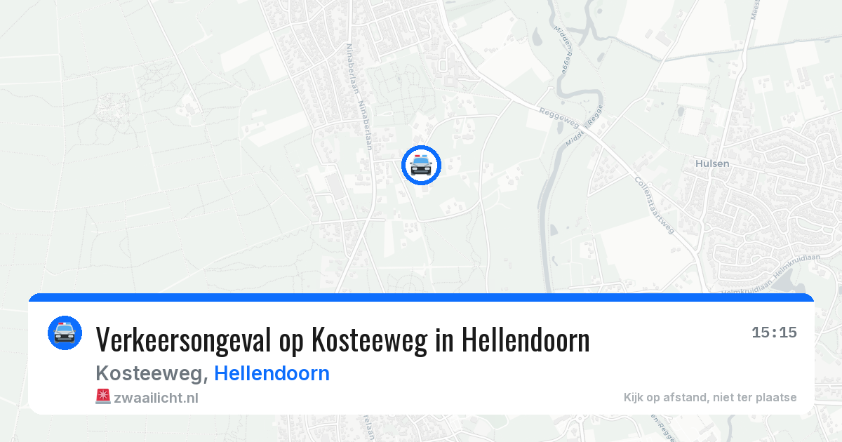 Verkeersongeval op Kosteeweg in Hellendoorn — 17 mei 2026