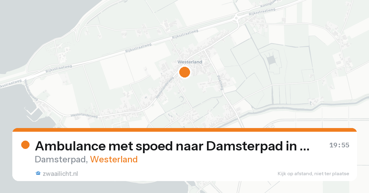 Ambulance met spoed naar Damsterpad in Westerland — 19 aug 2026