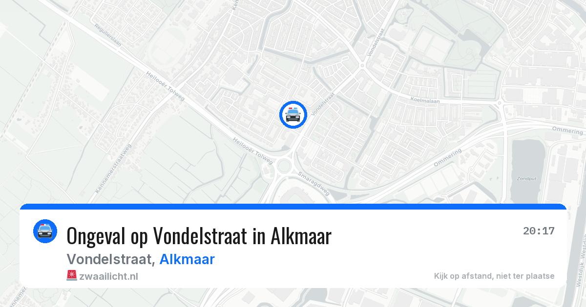 Ongeval op Vondelstraat in Alkmaar — 27 mrt 2026