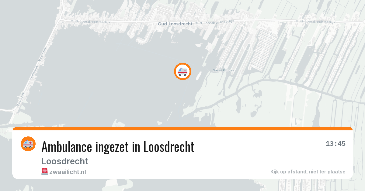 Ambulance ingezet in Loosdrecht — 12 aug 2026