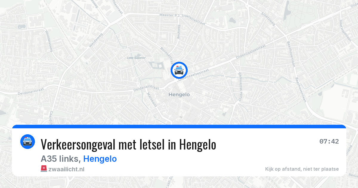 Verkeersongeval met letsel in Hengelo — 6 jul 2026
