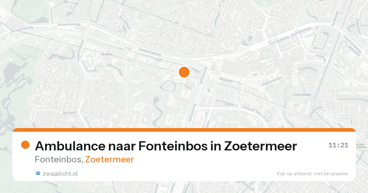 Ambulance naar Fonteinbos in Zoetermeer — 23 aug 2026