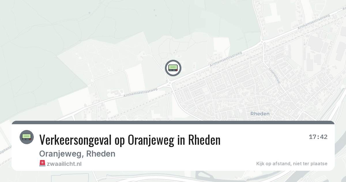Verkeersongeval op Oranjeweg in Rheden — 29 jul 2026