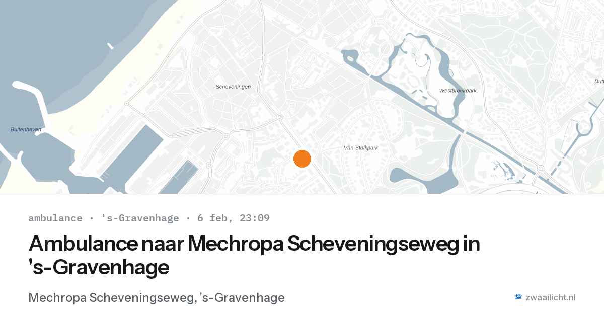 Ambulance naar Mechropa Scheveningseweg in 's-Gravenhage — 6 feb 2026