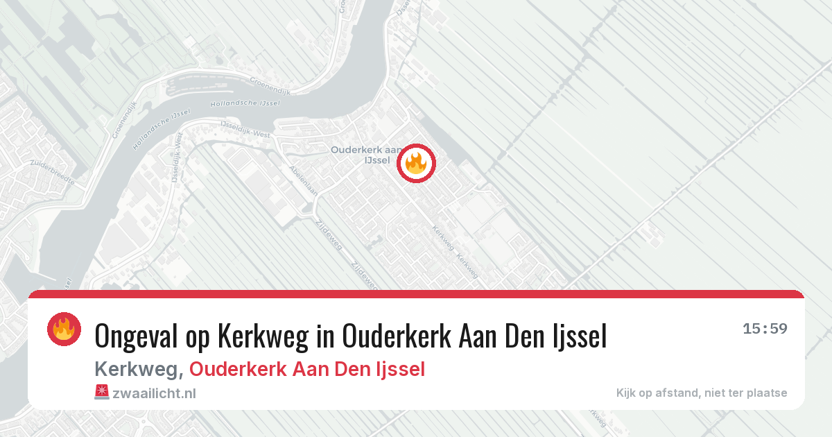 Ongeval op Kerkweg in Ouderkerk Aan Den Ijssel — 16 jul 2026