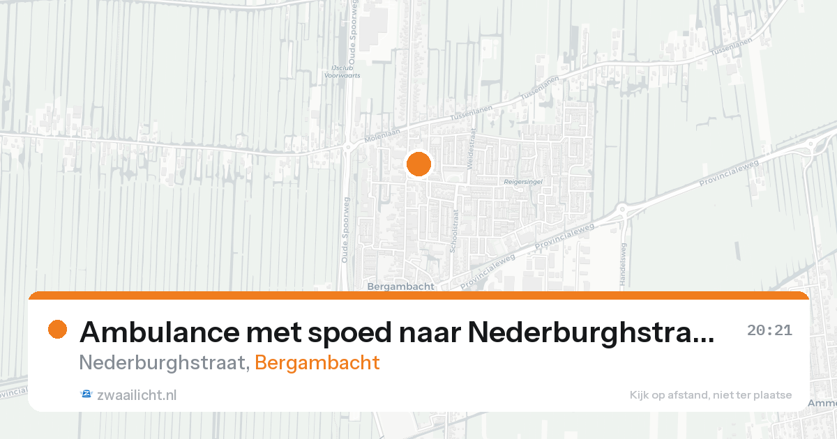 Ambulance met spoed naar Nederburghstraat in Bergambacht — 24 aug 2026