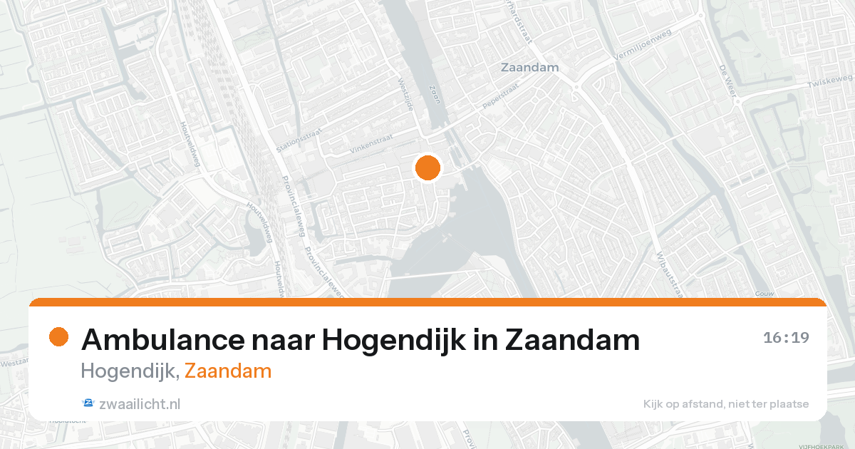 Ambulance naar Hogendijk in Zaandam — 18 mei 2026