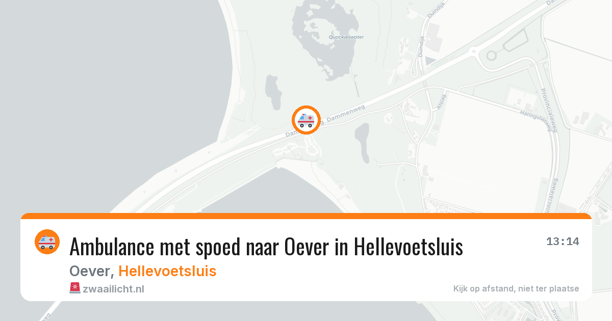 Ambulance met spoed naar Oever in Hellevoetsluis — 12 jul 2026
