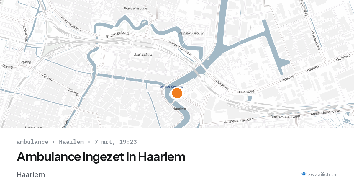 Ambulance ingezet in Haarlem — 7 mrt 2026