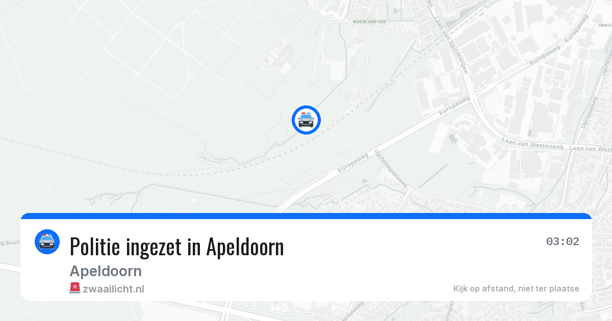 Politie ingezet in Apeldoorn — 11 aug 2026 | 🚨 Zwaailicht.nl