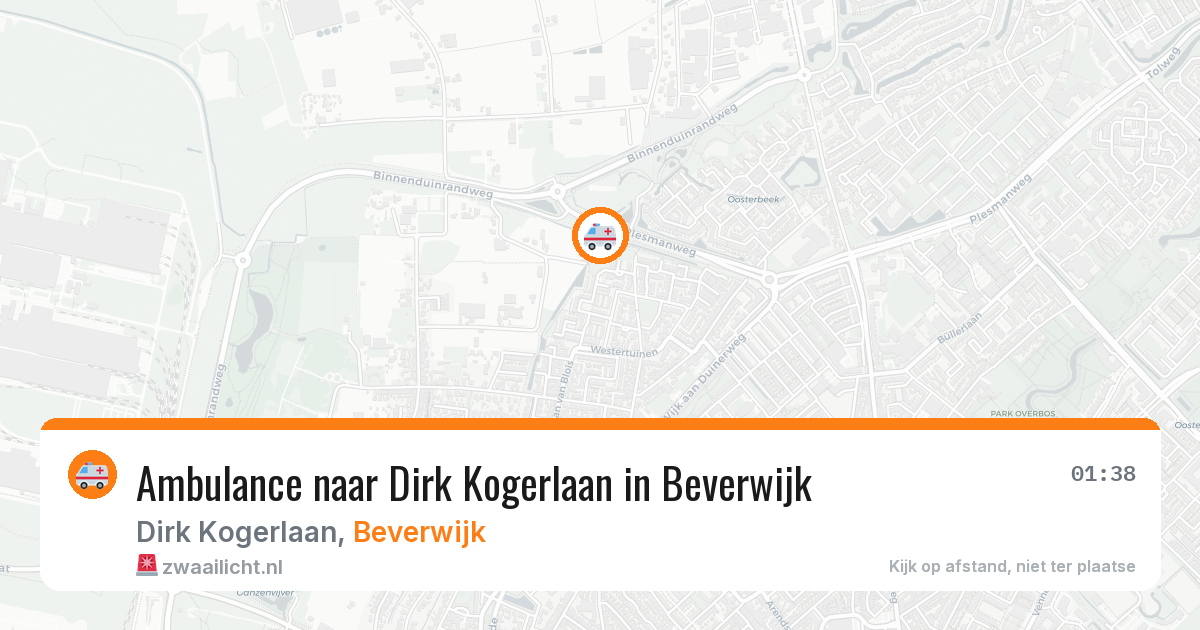 Ambulance naar Dirk Kogerlaan in Beverwijk — 24 jul 2026