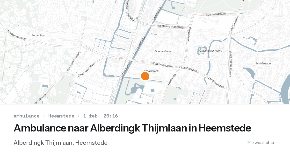 Ambulance naar Alberdingk Thijmlaan in Heemstede — 1 feb 2026