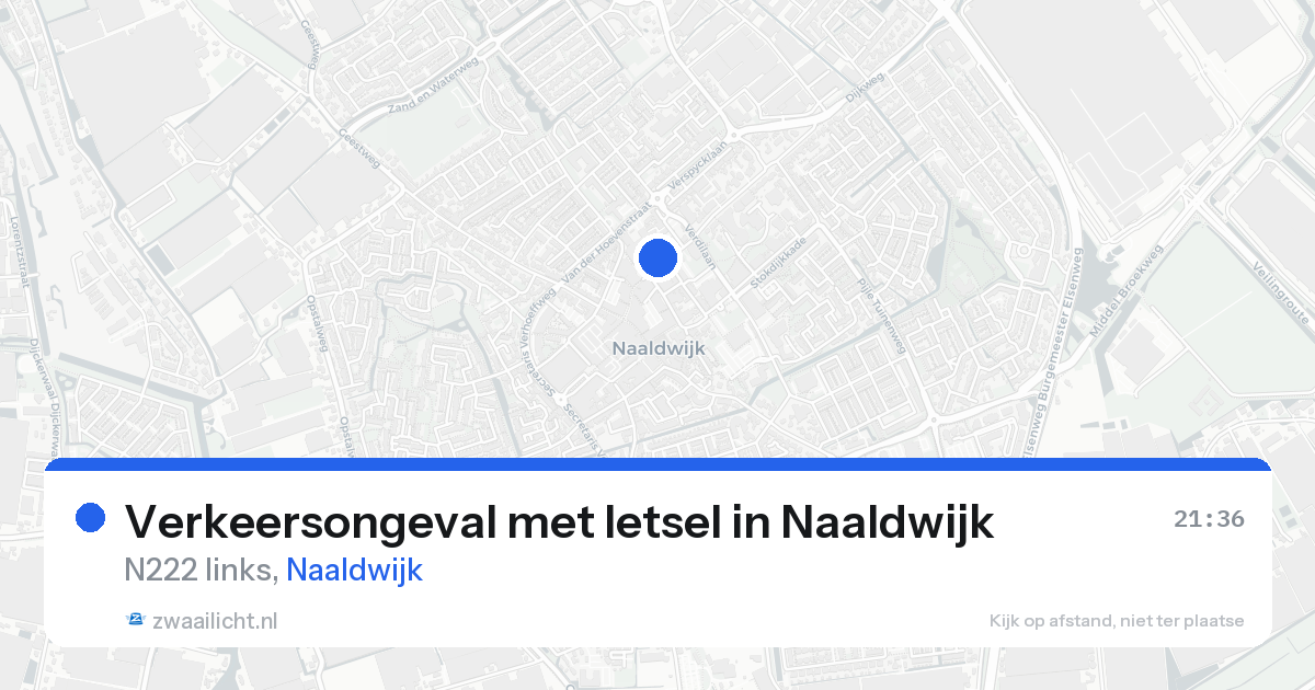 Verkeersongeval met letsel in Naaldwijk — 18 apr 2026