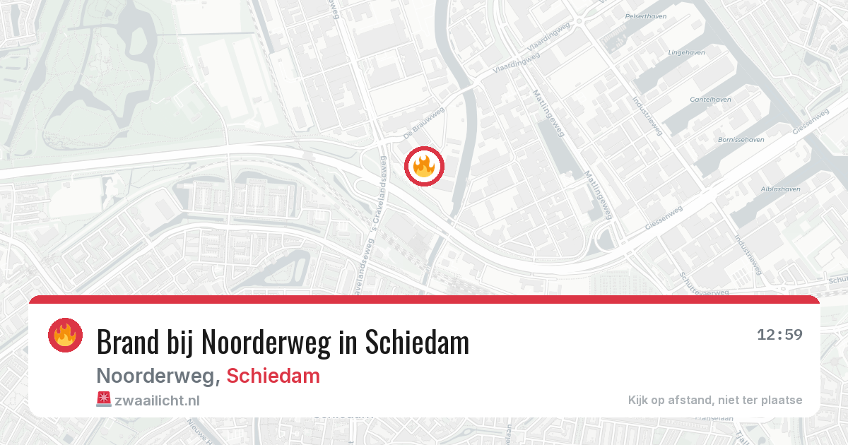 Brand bij Noorderweg in Schiedam — 31 jul 2026