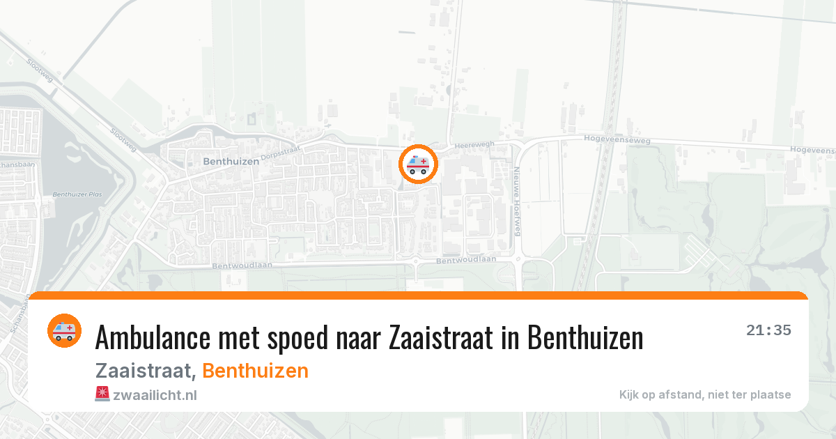 Ambulance met spoed naar Zaaistraat in Benthuizen — 8 jun 2026