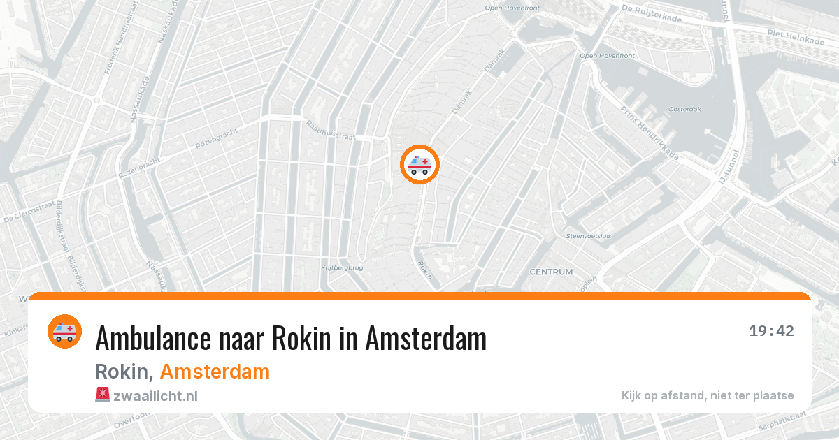 Ambulance naar Rokin in Amsterdam — 13 aug 2026
