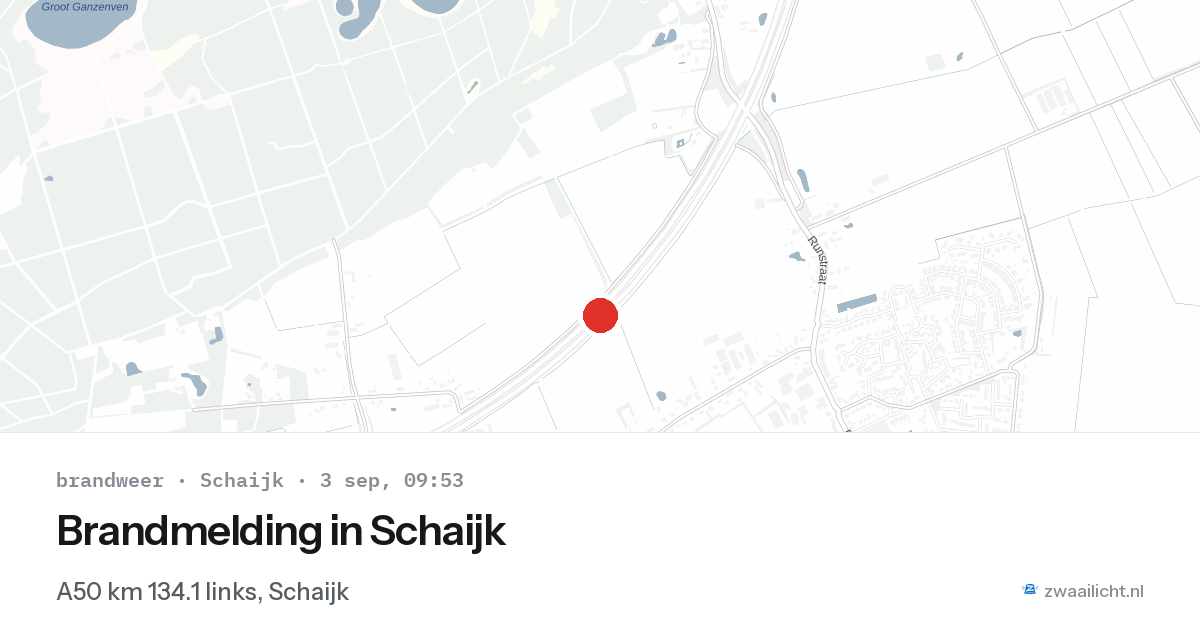 Brandmelding in Schaijk — 3 sep 2026