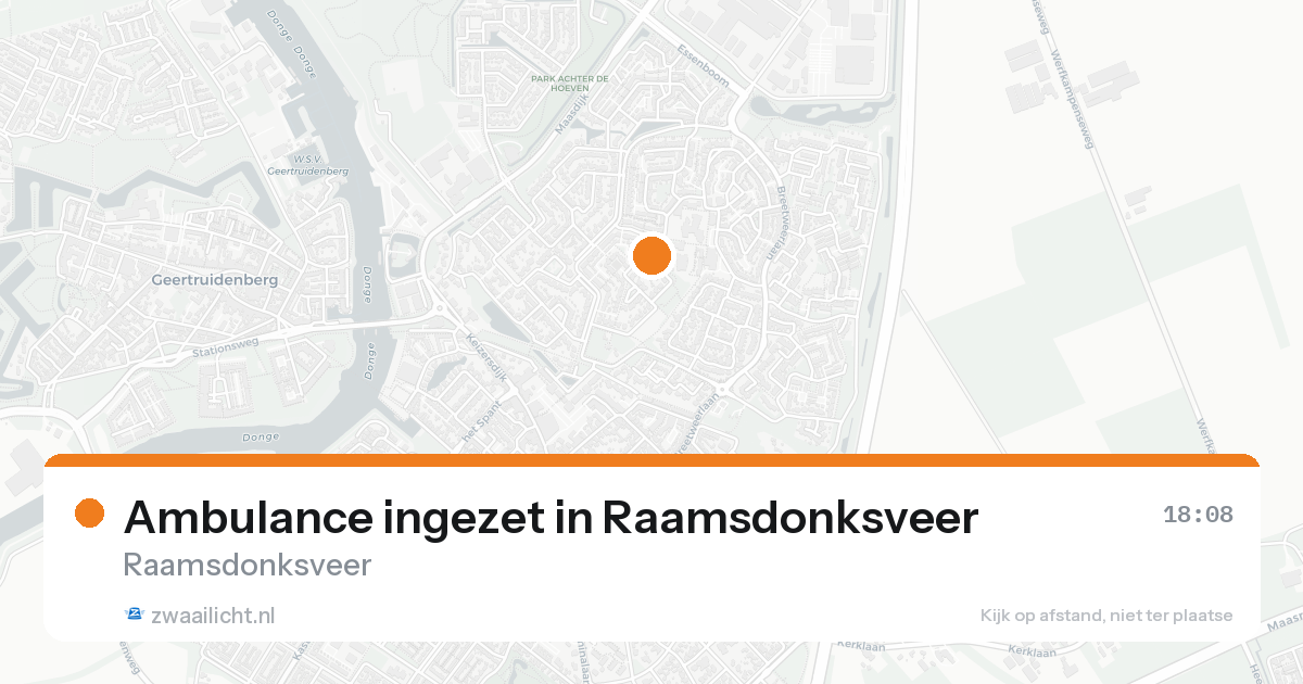 Ambulance ingezet in Raamsdonksveer — 15 aug 2026